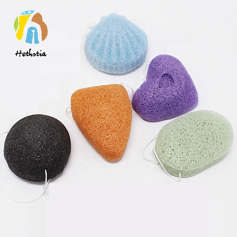 Tear drop shape soft face konjac sponge private label