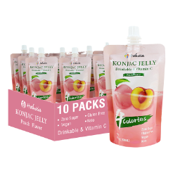 Delicious Fruit Fruit Konjac Jelly Suck Fruity Shirataki Jelly Halal Slimming Peach Flavor Konjac Drink Jelly