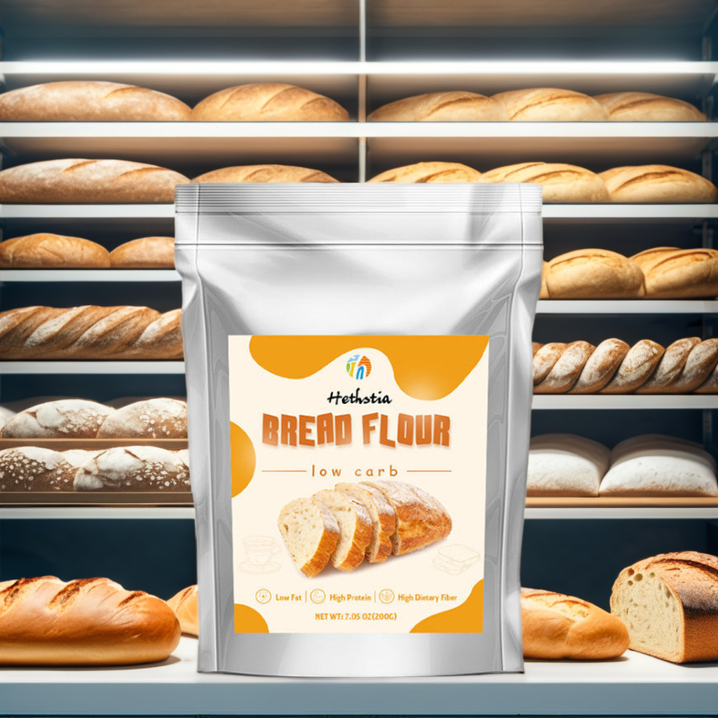 Keto Vegan Non-GMO High Protein Bread Flour Low Sugar Low Carb Bread Powder For Home