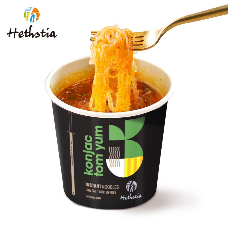 Southeast Asian Food Shirataki Noodle Ready To Eat Tom Yum Noodles Thai Flavored Instant Konjac Cup Instant Noodles