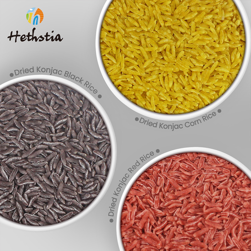 Organic Shirataki Rice Low Gi Rich Fiber Dried Konjac Black Rice With High Fiber